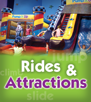 Rides and Attractions at Pump It Up