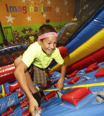 Each bounce house in our indoor playground is great for kids