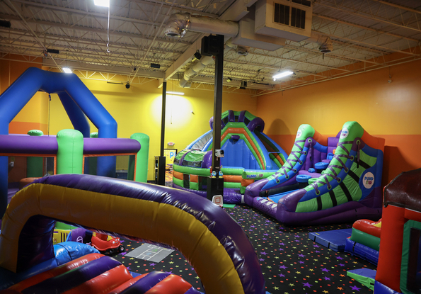 Pump It Up Bartlett TN Arena with inflatable attractions